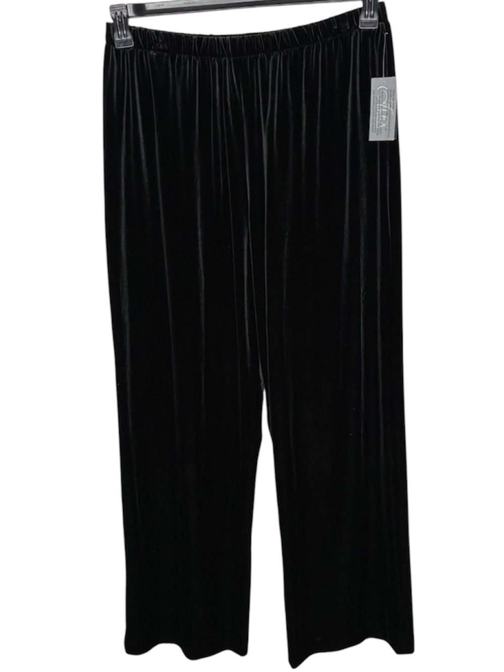 ALEX EVENINGS BLACK VELVET STRAIGHT-LEG PANT SIZE 2X